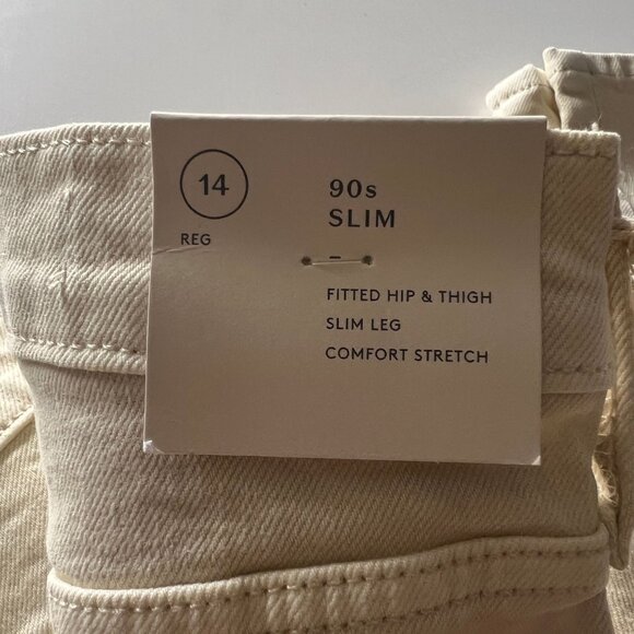 Universal Thread Women's High-Rise 90's Slim Straight Jeans White Size 14 - Picture 8 of 10